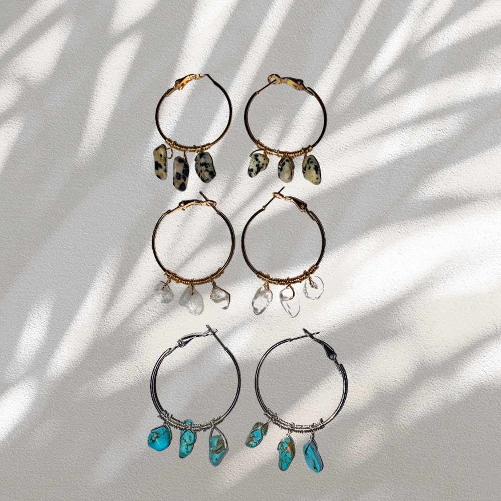 Crystal Hoops - Picture 2 of 3
